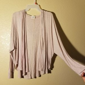 Beige cardigan with hood